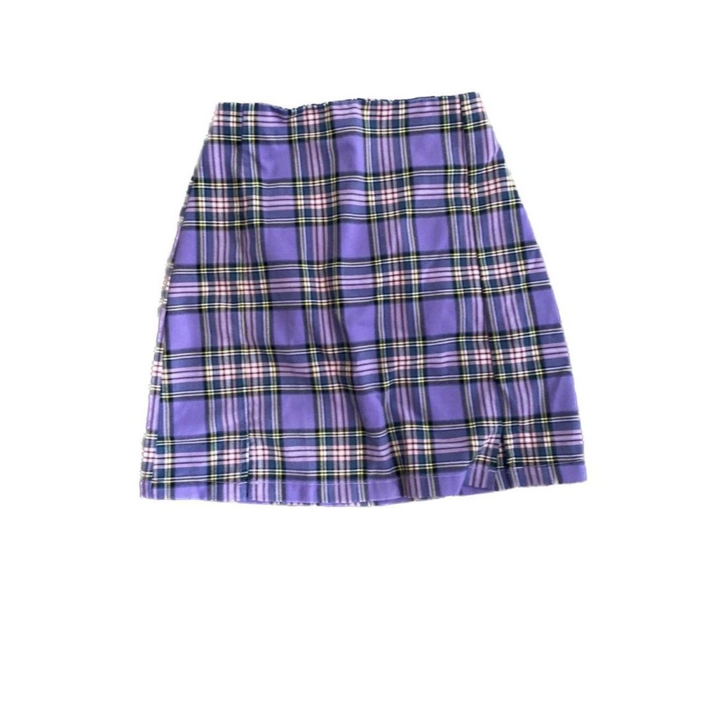Plaid Mini Brandy Melville Purple And Pink Skirt